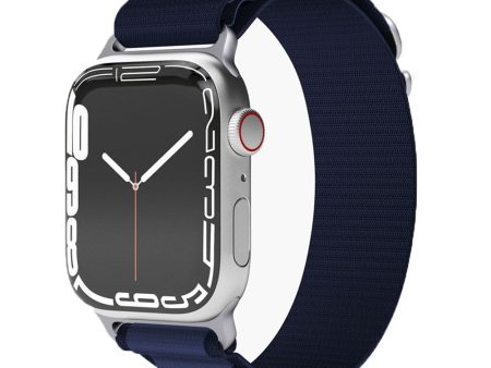 Apple Watch (42 44 45 SE 49mm) Vonmählen Action Loop Nylon Rem - Blå Hot on Sale