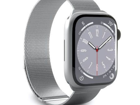 Apple Watch (42 44 SE 45 46 49mm) Puro MILANESE Rustfri Stål Urrem - Titanium Sale