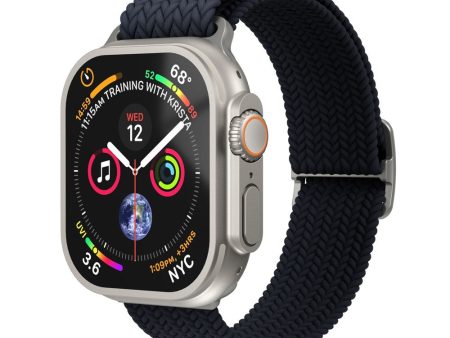 Apple Watch (42 44 45 SE 46 49mm) Vonmählen Woven Loop Nylon Rem - Navy on Sale