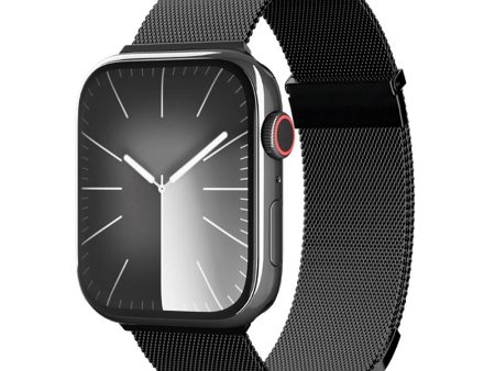 Apple Watch (42 44 SE 45 46 49mm) Epico Milanese+ (Plus) Rustfri Stål Rem - Space Gray Supply