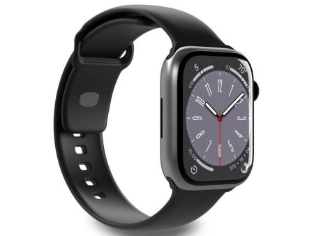 Apple Watch (42 44 SE 45 46 49mm) Puro ICON Silicone Urrem - Sort Online