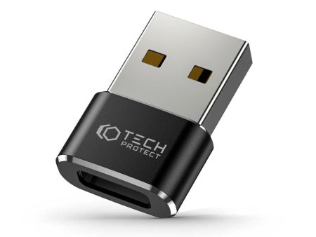 Tech-Protect Ultraboost USB-A til USB-C Adapter - Sort Hot on Sale