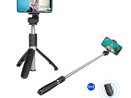 Tech-Protect L01D Trådløs Selfie Stang m. Knapudløser & Tripod - Sort For Cheap