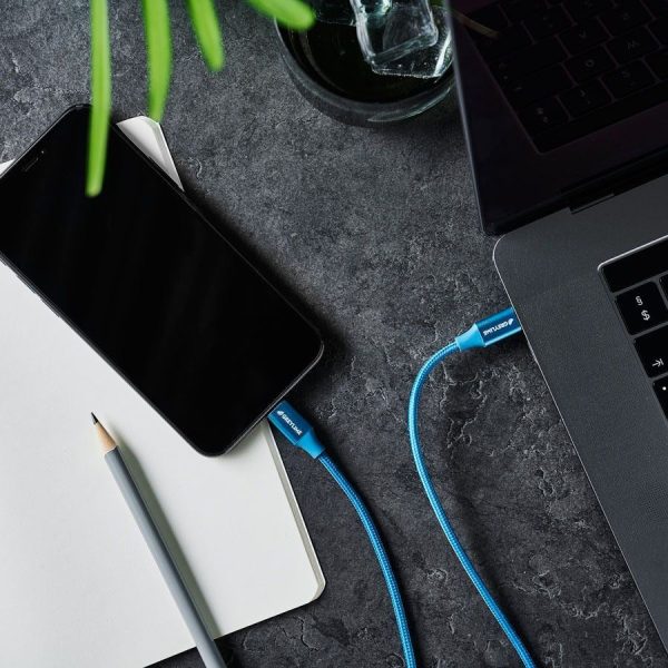 GreyLime 18W Braided USB-C til Lightning Kabel 2 m. - Blå Online