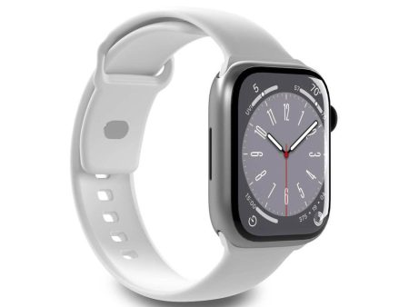 Apple Watch (38 40 SE 41 42mm) Puro ICON Silicone Urrem - Hvid For Cheap