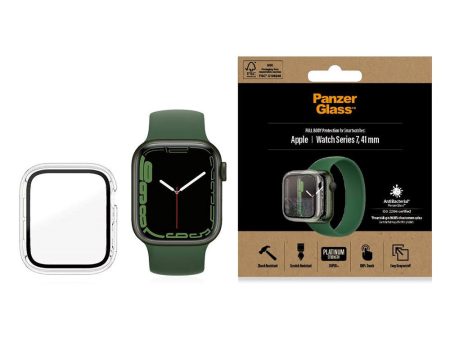 PanzerGlass Apple Watch 9 8 7 (41mm) Full Body Protection Cover + Indbygget Skærmbeskyttelse m. Anti-Bacterial - Gennemsigtig Fashion