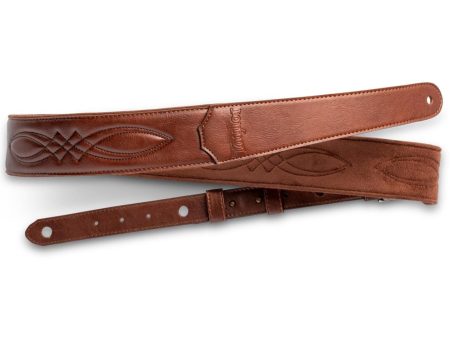 Taylor 420120 2  Brown Vegan Leather Guitar Strap on Sale