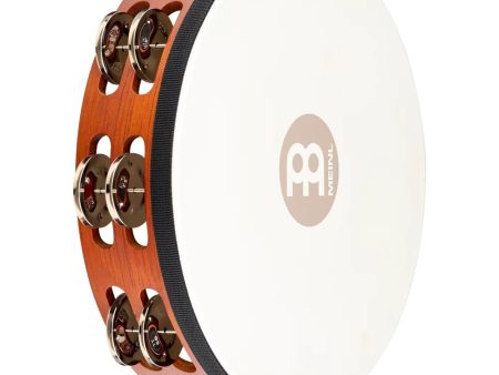 MEINL PERCUSSN TAH2AB Wood Tambourine w  Goat Head, African Brown, Steel Jingles For Discount