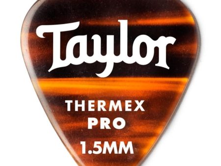 Taylor 80759 Darktone Thermex Pro Tortoise Shell Picks 351 1.5 mm 6 Pack For Discount