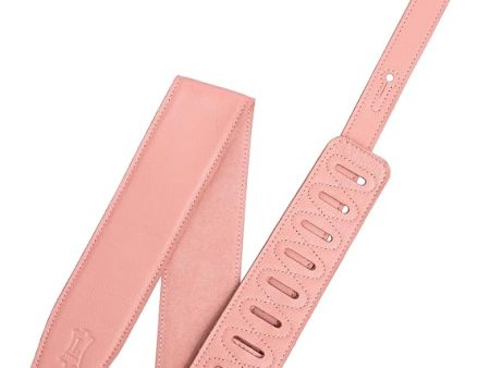 LEVYS M26GFPSLM 2.5  Wide Garment Leather Guitar Strap (Peach) Online Sale