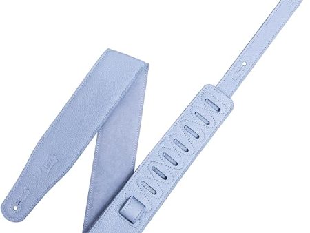 LEVYS M26GFPPRW 2.5  Wide Garment Leather Guitar Strap (Light Blue) Fashion