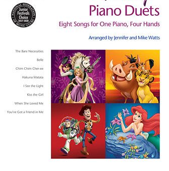 HAL LEONARD HL00113759 Disney Piano Duets - Hal Leonard Student Piano Library Popular Songs Series Intermediate 1 Piano, 4 hands Online Sale