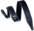 LEVYS M17SSBLK 2.5  Triple-ply Super-soft Garment Leather Guitar Strap, Black Discount