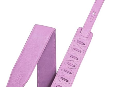 LEVYS M26GFPPNK 2.5  Wide Garment Leather Guitar Strap (Pastel Pink) Sale