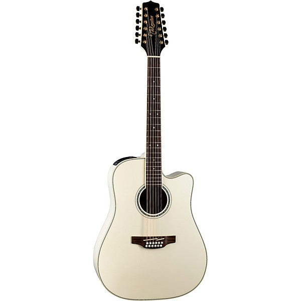 Takamine TAKGD37CE12PW G Series 12 String Dread A E Guitar (Pearl White) on Sale