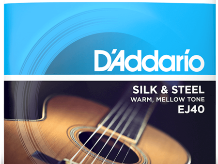 D ADDARIO J40 Light Acoustic Guitar Strings, Silk & Steel For Sale