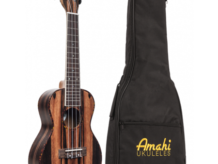 Amahi UK990C Concert Ebony Ukulele w  Bag Sale