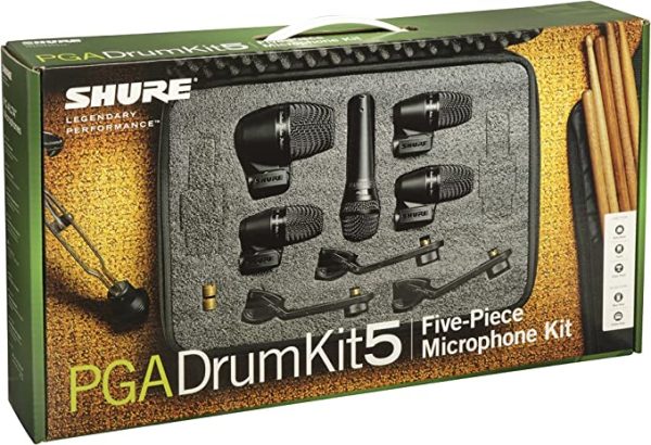 SHURE PGADRUMKIT5 PG Alta Series 5 Piece Drum Mic Kit Fashion