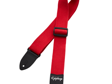 Epiphone AESTCTRD Cotton Guitar Strap (Red) Cheap