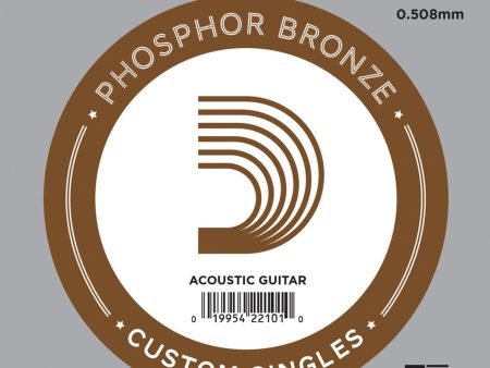 D ADDARIO PB020 .020 Phosphor Bronze Wound Acoustic Guitar Single String Hot on Sale