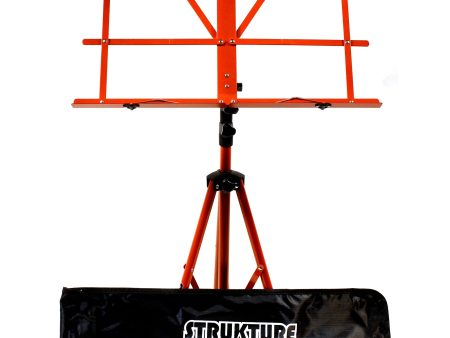 STRUKTURE SMS1XRD Red Folding Music Stand w  Bag For Discount