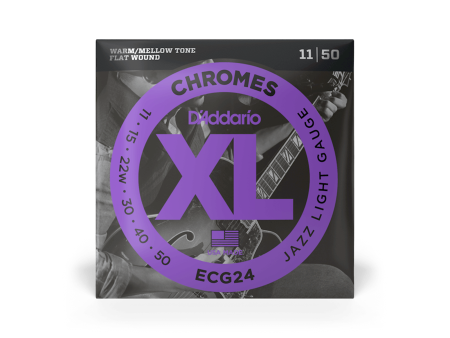 D ADDARIO ECG24 Jazz Light Chromes Flat Wound Strings Discount