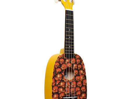 Amahi DDUK16 Pineapple Design Pineapple Shape Ukulele w  Bag For Discount