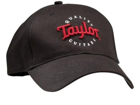 Taylor 00378 Black Baseball Cap Red White Logo Online Hot Sale