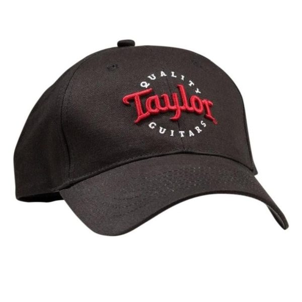 Taylor 00378 Black Baseball Cap Red White Logo Online Hot Sale