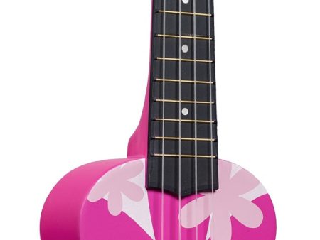 Amahi DDUK4 Soprano Ukulele w  Bag (Pink Flower) For Cheap