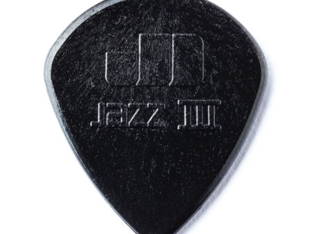 DUNLOP 47P3S Jazz III Pick 1.38 Sharp End Black 6pk Cheap