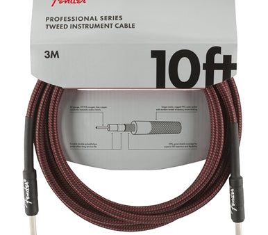 FENDER #0990820067 18.6  Professional Series Instrument Cable, Red Tweed Online now