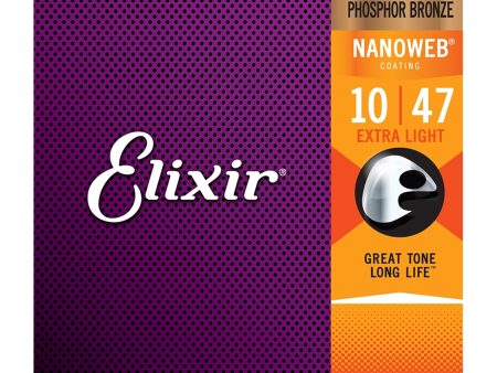 ELIXIR 16002 Phosphor Bronze Extra Light Guitar Strings Fashion