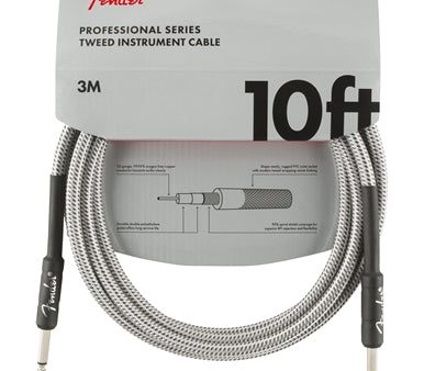 FENDER #0990820069 18.6  Professional Series Instrument Cable, White Tweed Online Hot Sale