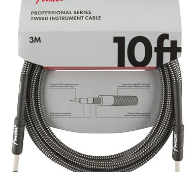 FENDER #0990820068 18.6  Professional Series Instrument Cable, Grey Tweed Sale