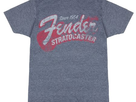 FENDER 9101290687 Since 1954 Strat T-Shirt, Blue (XL) Online Sale