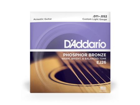 D ADDARIO EJ26 Custom Light Acoustic Guitar Strings Fashion