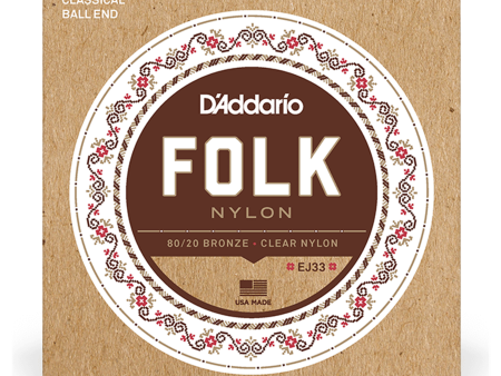 D ADDARIO EJ33 Folk Classical Ball End Strings Online Sale