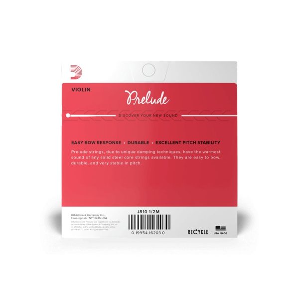 D ADDARIO J81012M 1 2 Prelude Violin String Set Supply