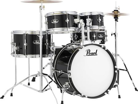 PEARL RSJ465CC31 Roadshow Jr. Complete 5 Piece Drumset (Jet Black) Cheap