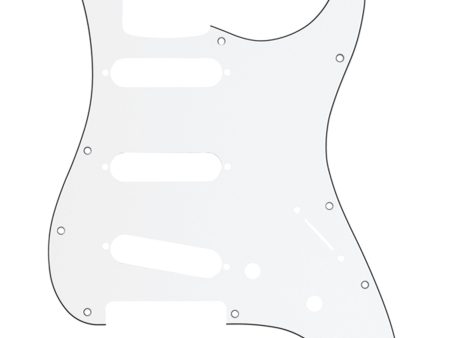 FENDER #0991360000 Pickguard, Stratocaster S S S, 11-Hole Mount, W B W, 3-Ply Online Sale