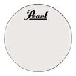 PEARL BR1224PL 24  Marching Bass Drum Head, Smooth White, with Pearl Logo Online Hot Sale