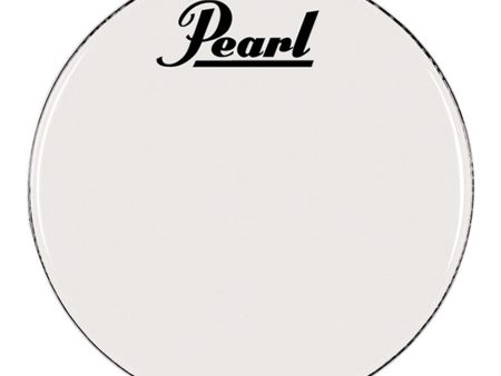 PEARL BR1224PL 24  Marching Bass Drum Head, Smooth White, with Pearl Logo Online Hot Sale