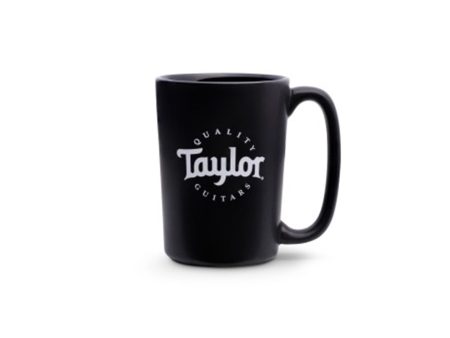 Taylor 1526 Rocca Coffee Mug,Black,White Logo,12oz Cheap