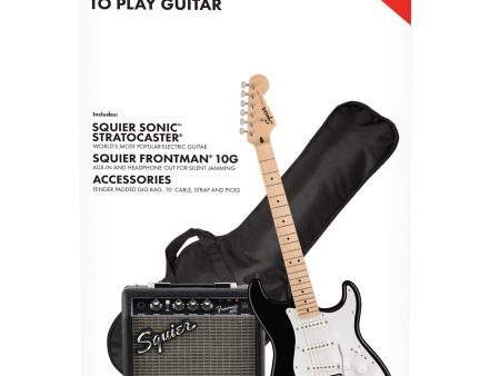 FENDER 0371720006 Squier Sonic Stratocaster Electric Guitar Pack (Black) For Cheap