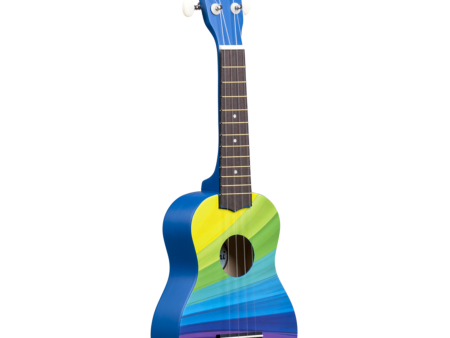 Amahi DDUK10 Soprano Ukulele w  Bag (Wavy Rainbow) For Discount