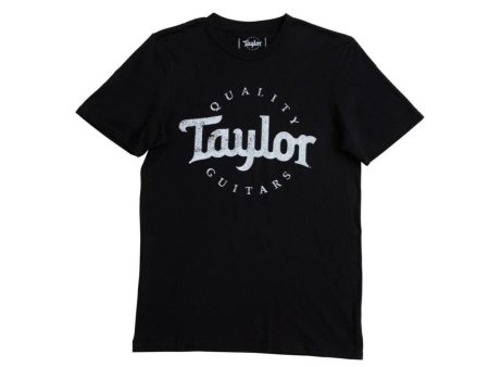 Taylor 15857 Basic Black Aged Logo T-Shirt - M Fashion