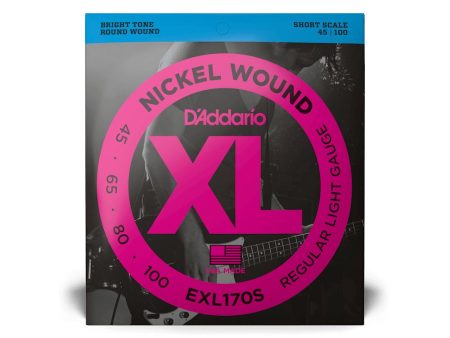 D ADDARIO EXL170S XL Light Short Scale Bass Strings, Round Wound Online