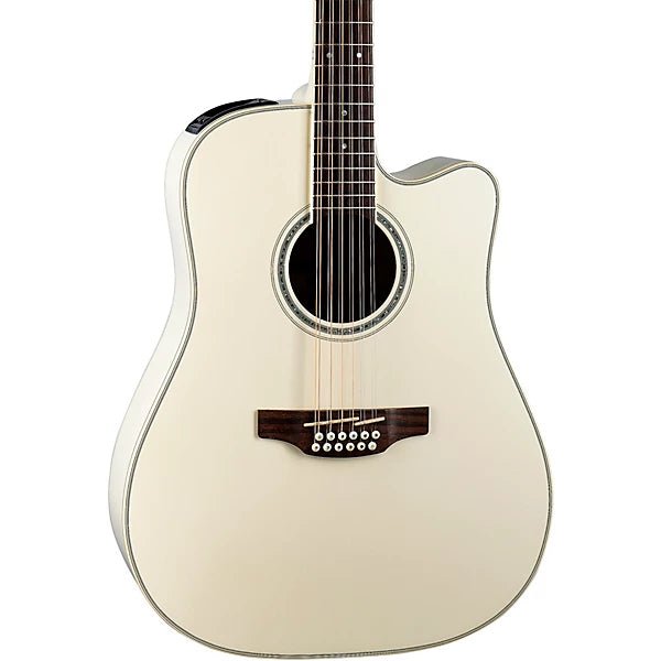 Takamine TAKGD37CE12PW G Series 12 String Dread A E Guitar (Pearl White) on Sale