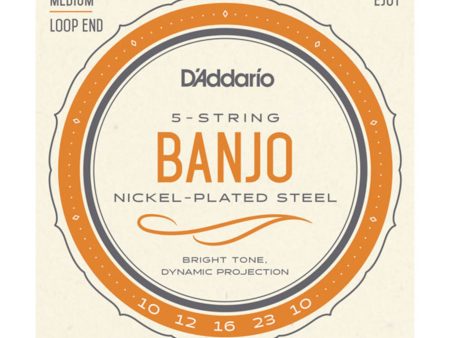 D ADDARIO J61 5-String Banjo Strings, Medium Supply